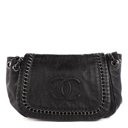 Chanel Metallic Goatskin Luxe Ligne Flap Black 1 of 7