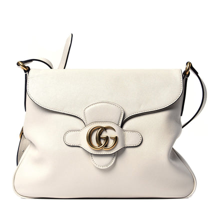 Gucci New Sakai Calfskin Lux Medium Dahlia Messenger Shoulder Bag Mystic White 1 of 4