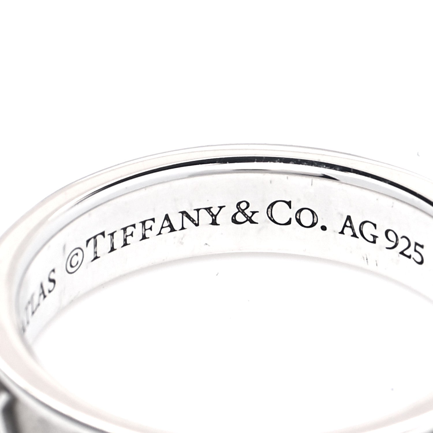 Tiffany Sterling Silver Narrow Atlas Ring 50 5.25 4 of 5