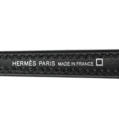 Hermes Tadelakt Shiny Alligator Chevre Mysore Swift Touch Rock Bag Charm Black 3 of 5