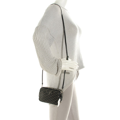 Prada Calfskin Studded Crossbody Bag Nero Black 2 of 10