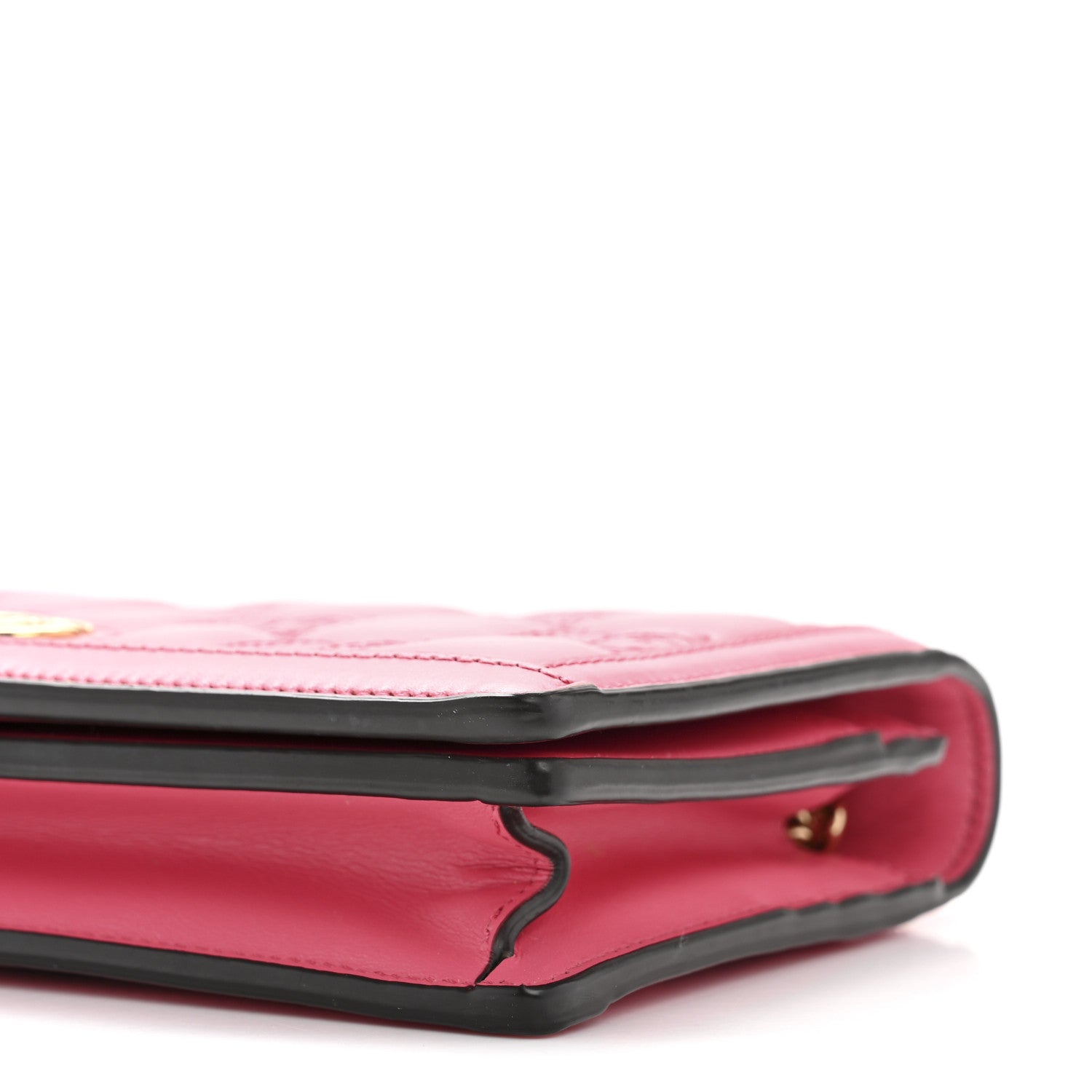 Gucci Calfskin GG Matelasse Chain Wallet Rhodamine Pink 9 of 12