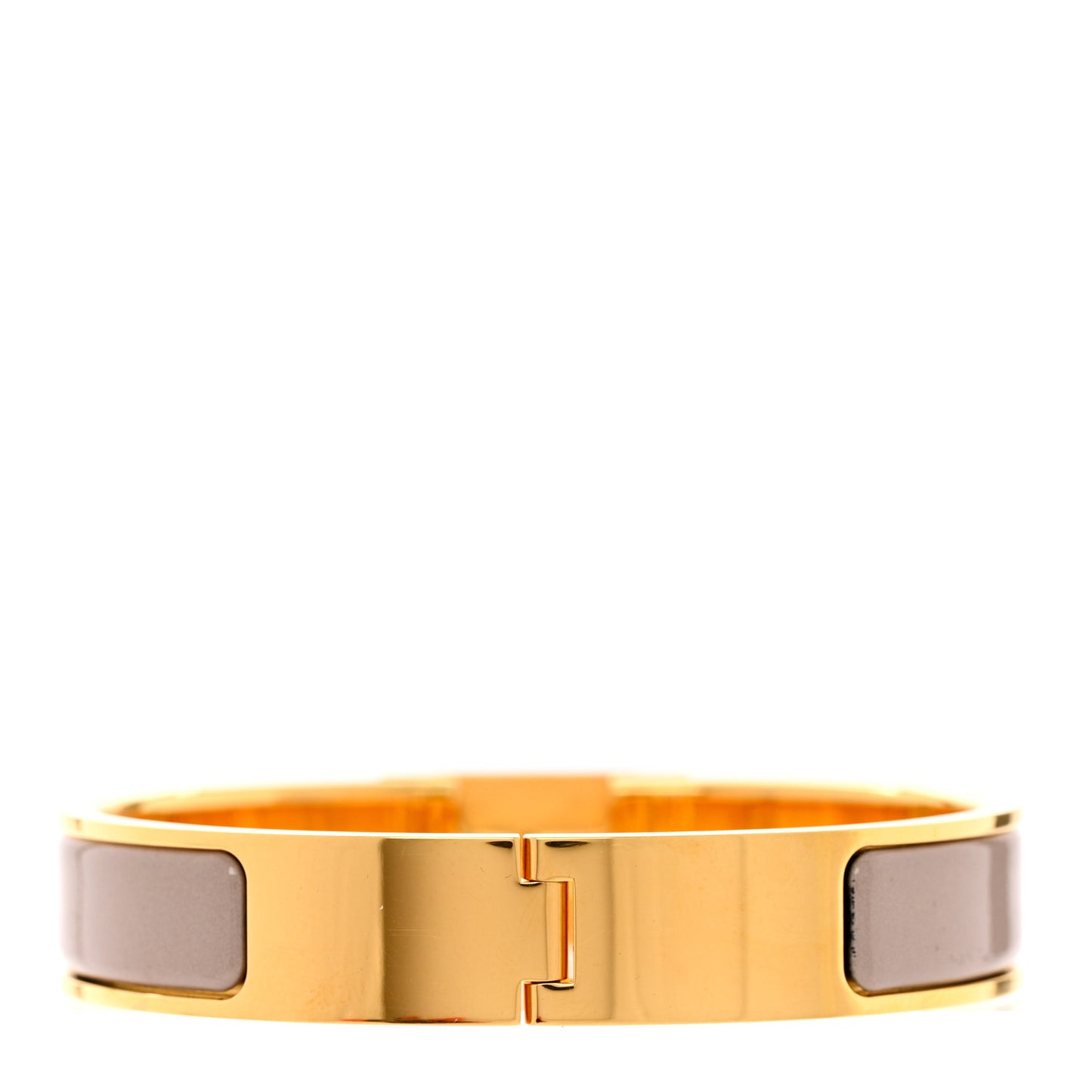 Enamel Clic Anneau Bracelet PM Marron Glace