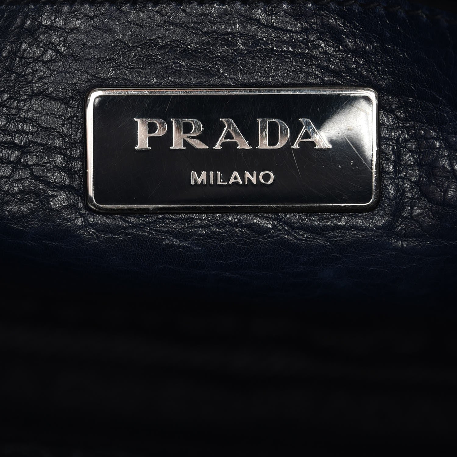 Prada Glace Calf Small Twin Pocket Tote Baltico 7 of 8