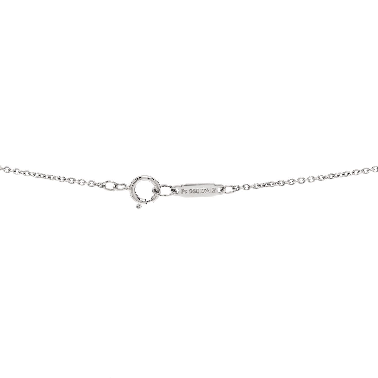 Tiffany Platinum Diamond .17ctw Small Paper Flowers Pendant Necklace 5 of 5