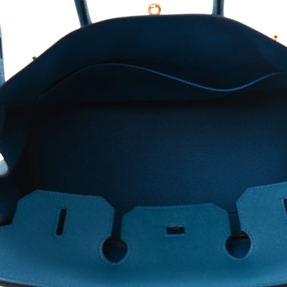 Hermes Epsom Birkin 35 Bleu Izmir 5 of 11