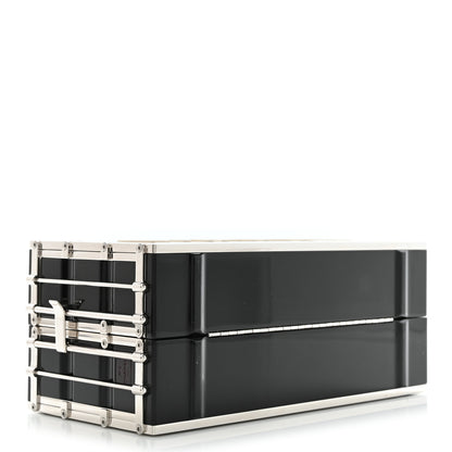 Chanel Resin Enamel CC Shopping Container Signature Minaudiere Clutch Black White 3 of 10