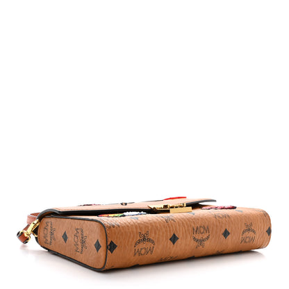 MCM Visetos Large Patricia Love Patch Wallet On Chain Cognac 4 of 10