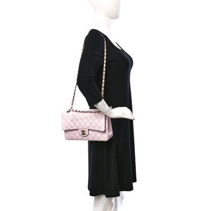 Chanel Caviar Quilted Medium Double Flap Light Pink 2 of 9