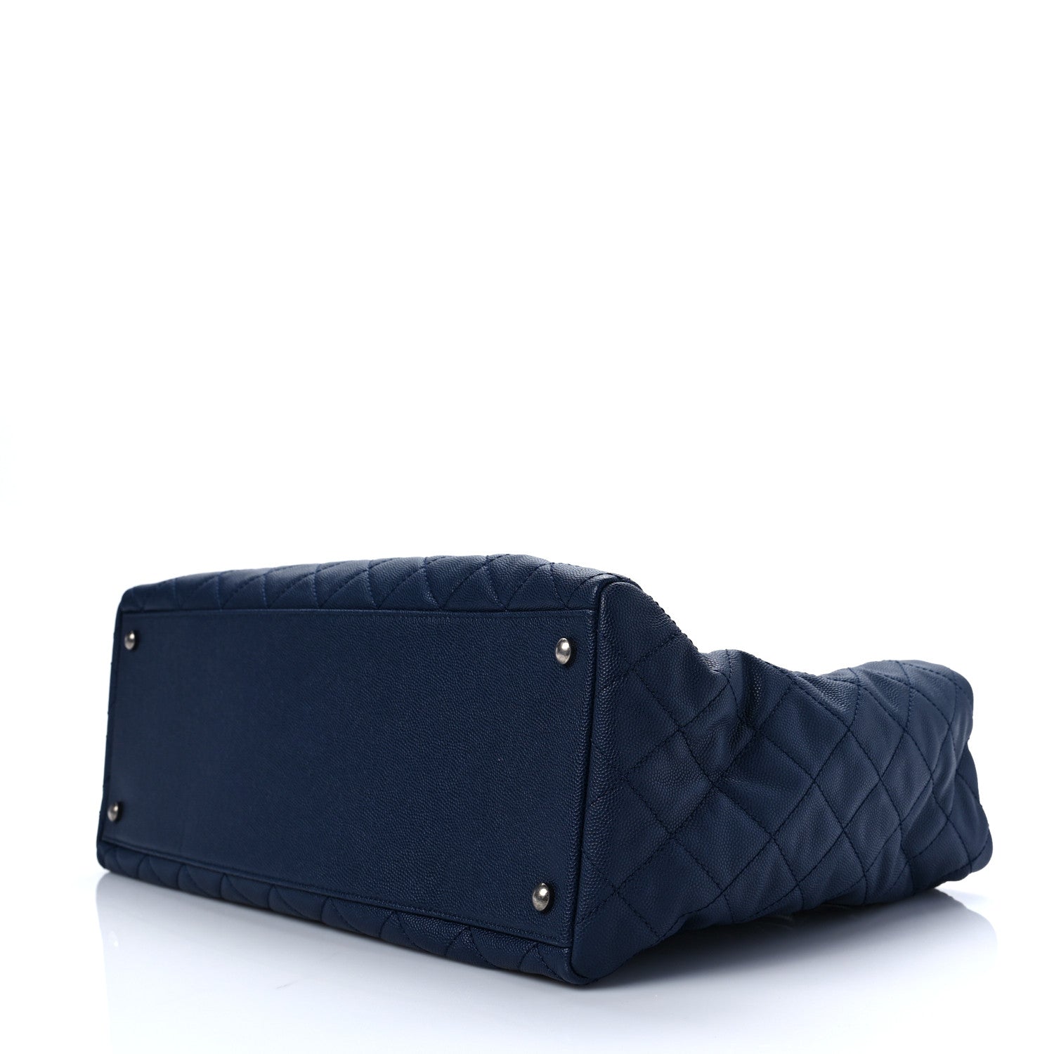 Chanel Caviar Quilted Large Coco Handle Shopping Tote Navy 9 of 10
