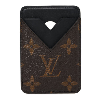 Louis Vuitton Monogram Macassar Magnetic Card Holder Black 1 of 7