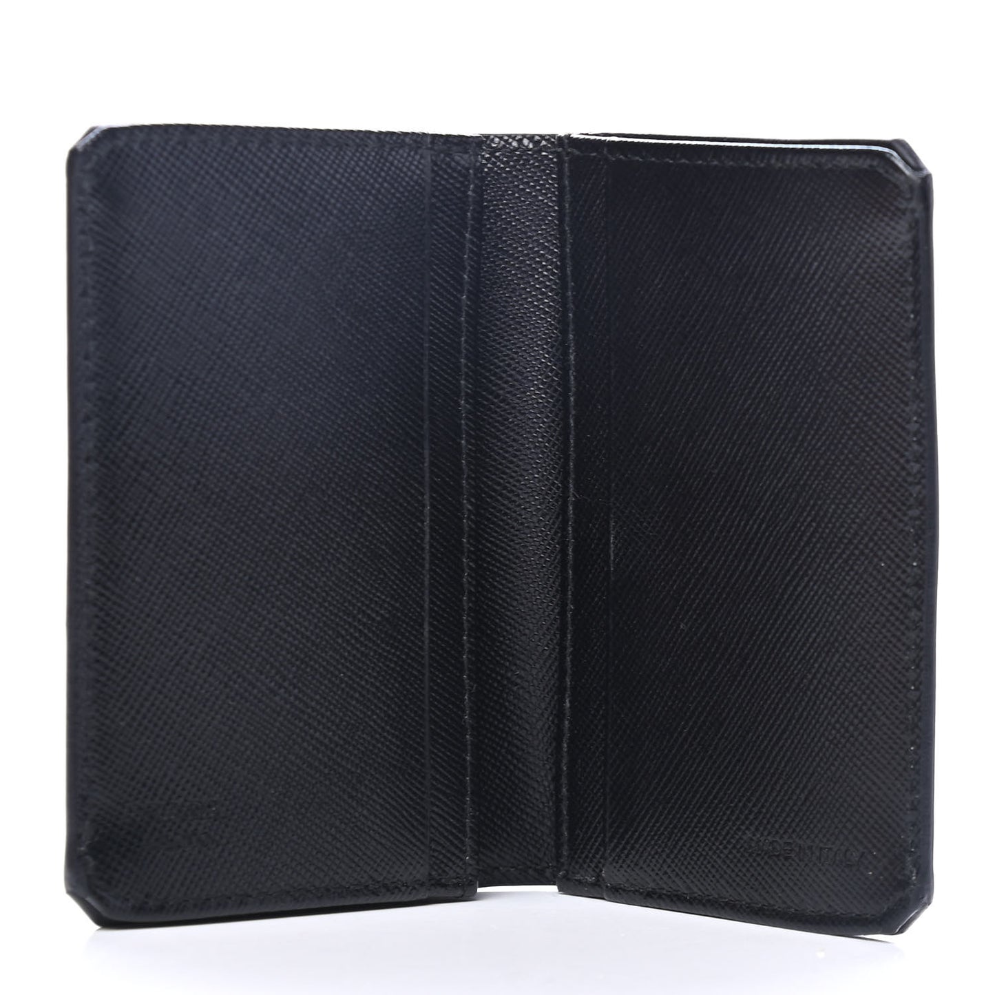 Saffiano Corner Card Holder Black