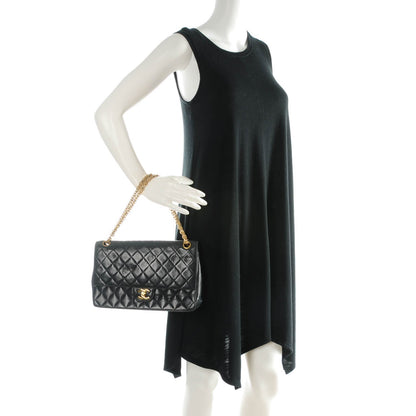 Chanel Lambskin Quilted Medium Double Flap Bijoux Chain Navy 2 of 9