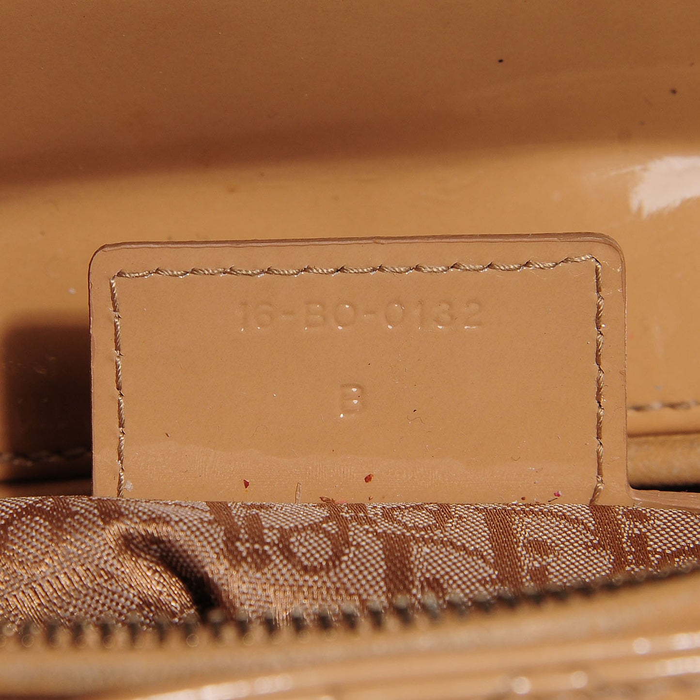 Patent Cannage Large Lady Dior Beige
