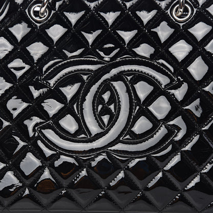 Chanel Patent Grand Shopping Tote GST Black 8 of 10