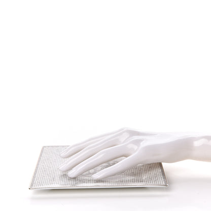 Hermes Porcelain Mosaique au 24 Square Plate Platinum 2 of 7