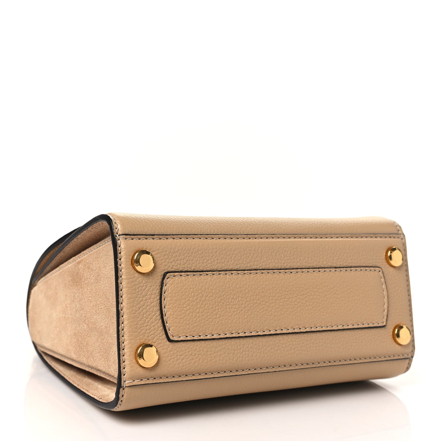 Salvatore Ferragamo Grained Calfskin Suede Small Boxyz Dune 4 of 9