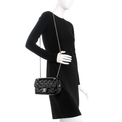 Chanel Patent Quilted Small Coco Shine Flap Black 2 of 9