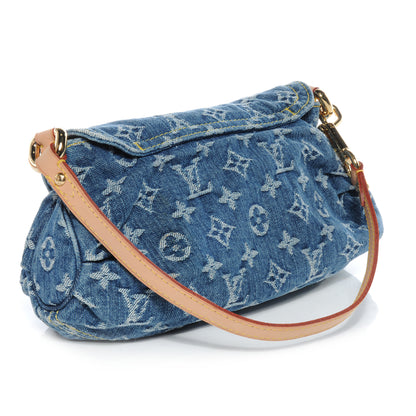 Louis Vuitton Monogram Denim Mini Pleaty Blue 3 of 8