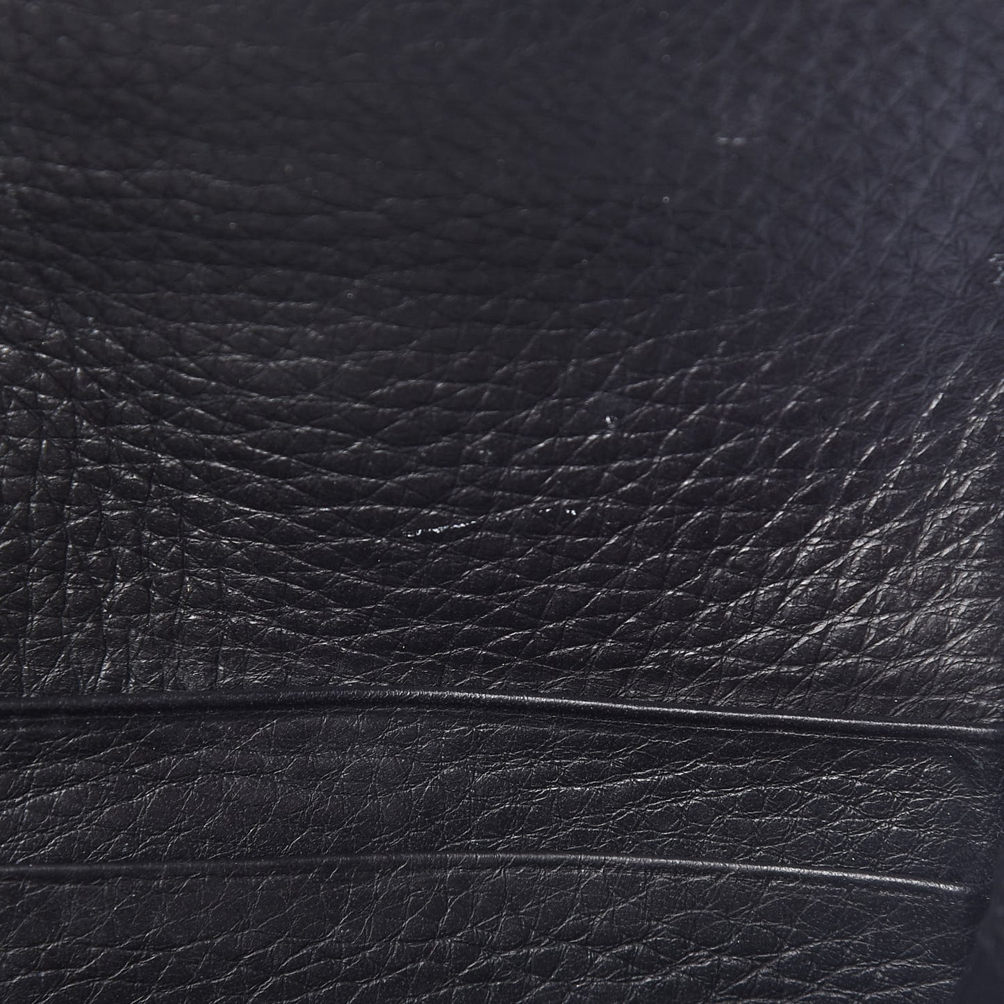 Grained Calfskin Continental Wallet Black