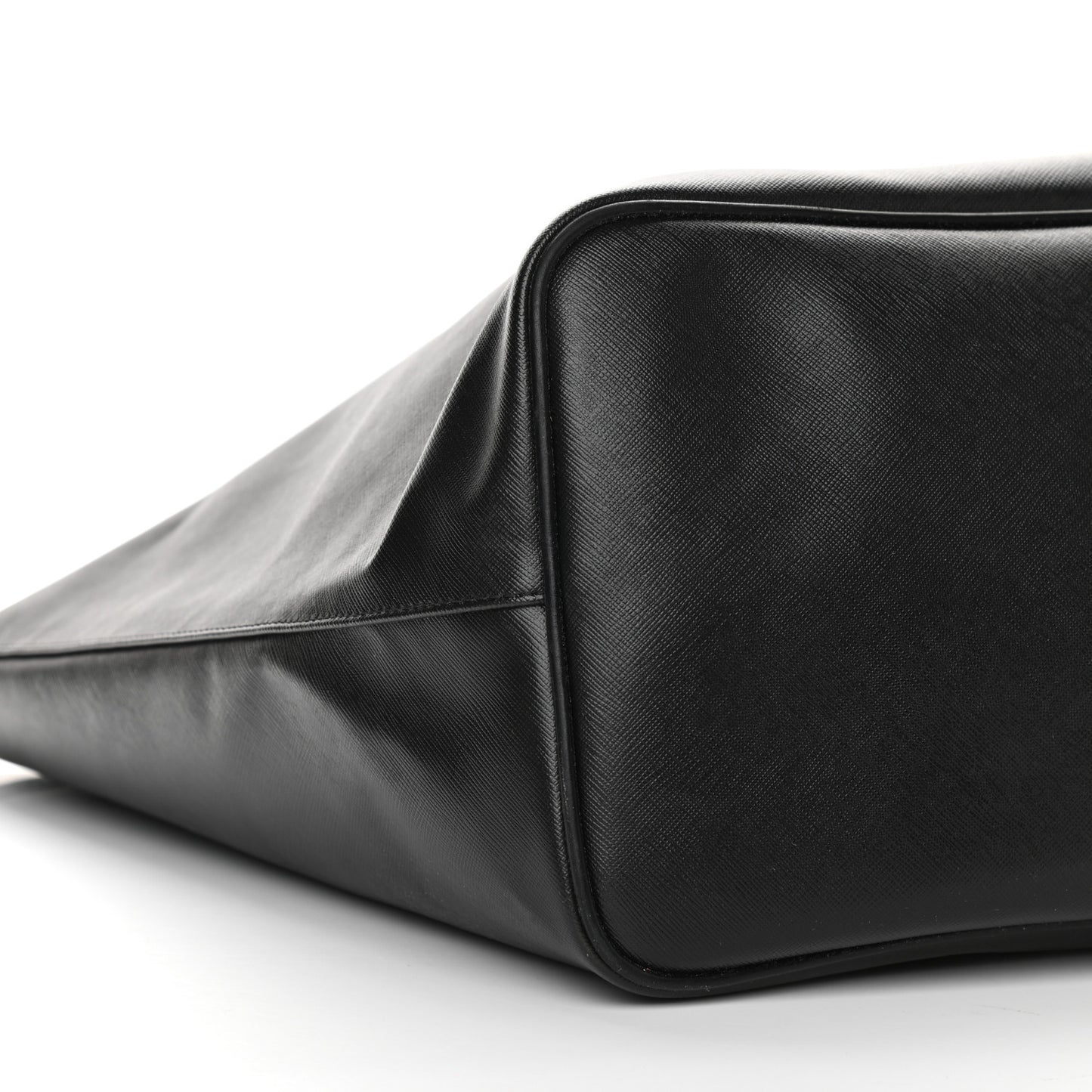 Textured Coated Canvas Bambi Print Large Antigona Tote Black