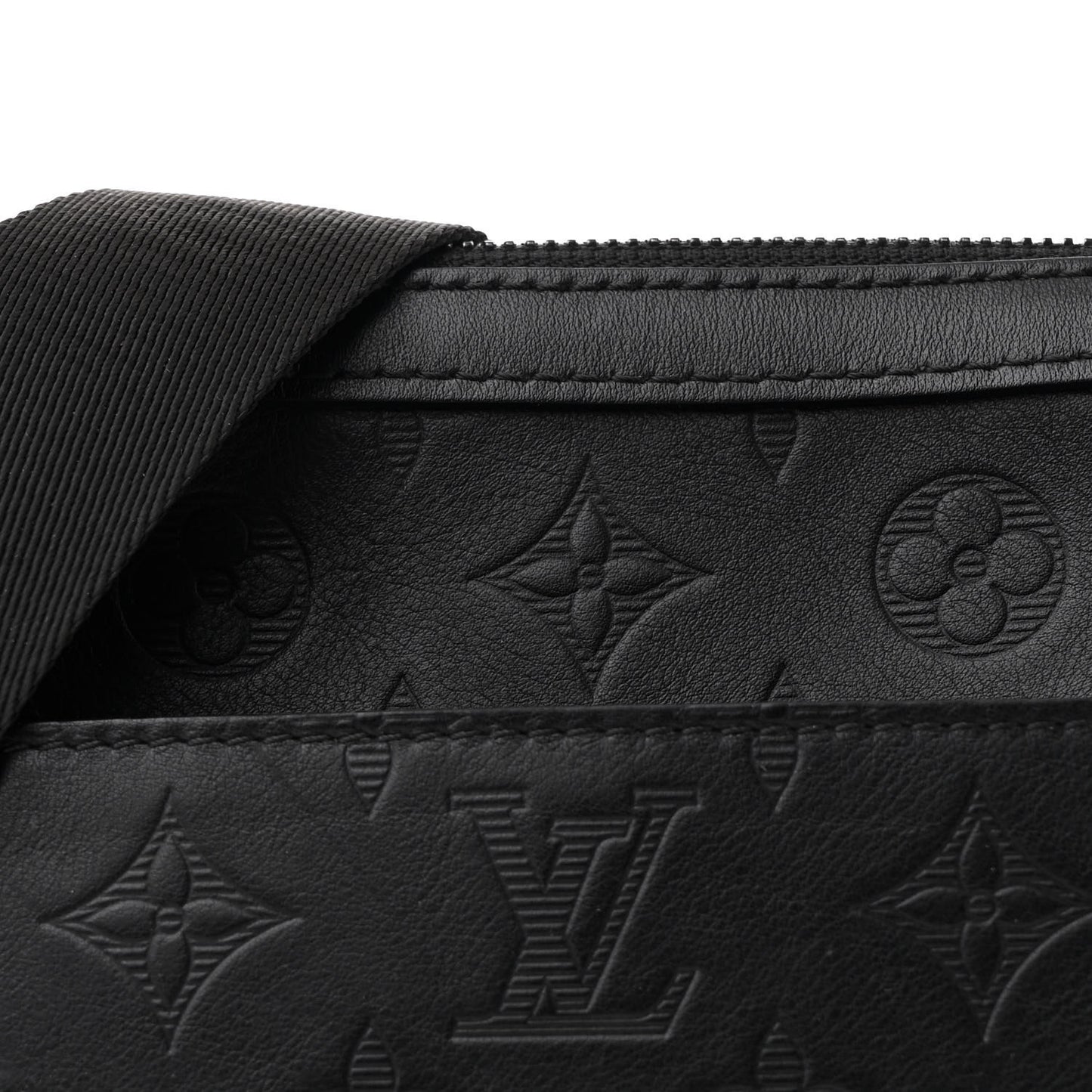 Calfskin Monogram Shadow Duo Messenger Black