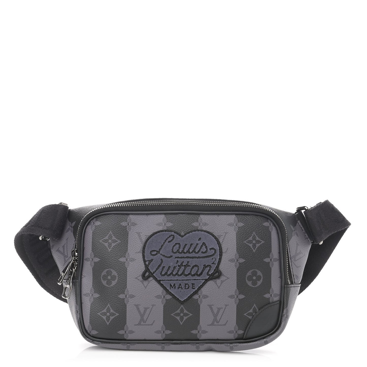 X NIGO Monogram Eclipse Stripes LV Heart Modular Sling Bag