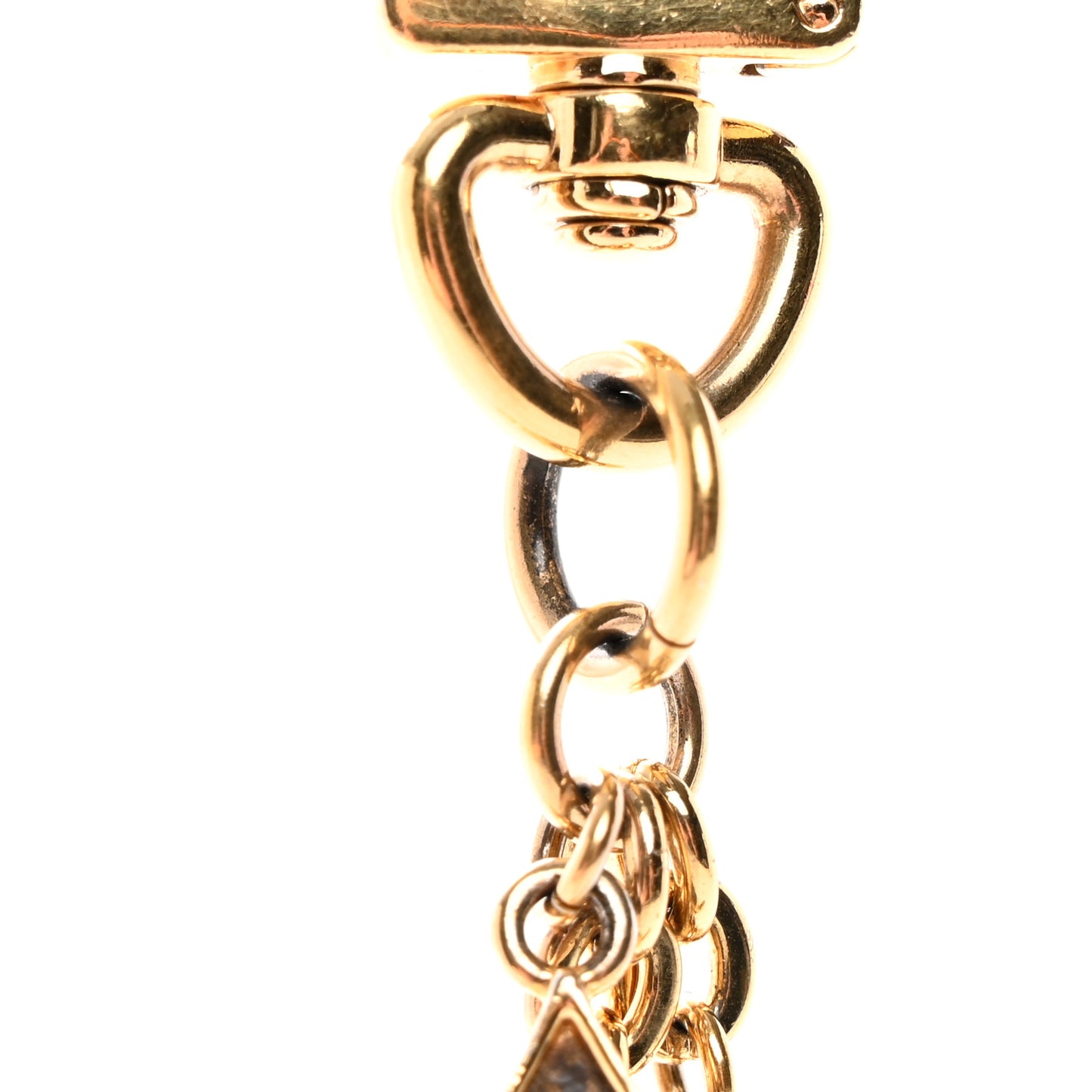 Metal Monogram Epi Spring Street Bag Charm Key Holder Gold
