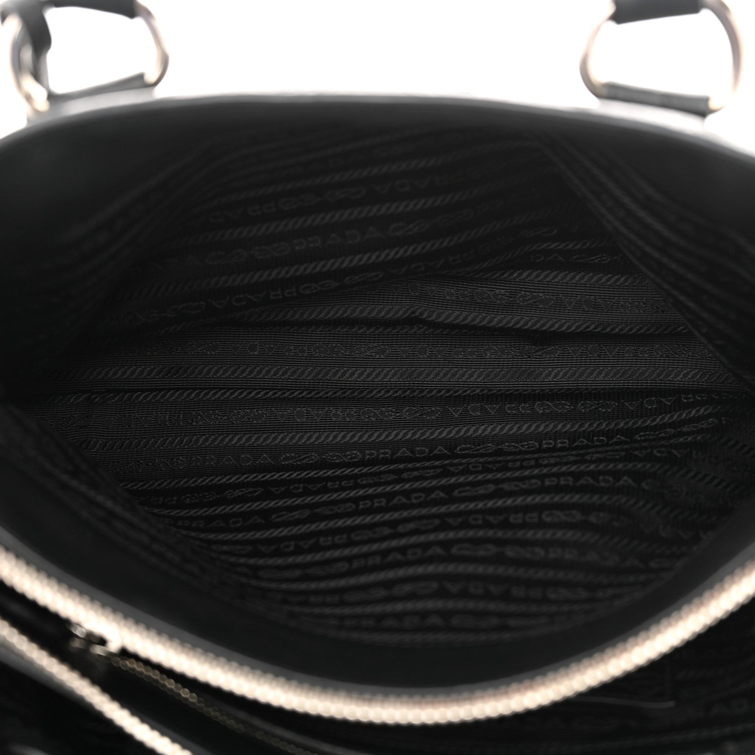 Prada Vitello Phenix Top Handle Bag Black 6 of 15