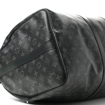 Louis Vuitton Monogram Eclipse Keepall Bandouliere 55 8 of 10