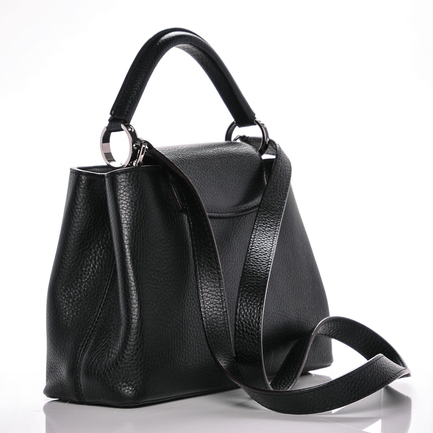 Louis Vuitton Taurillon Capucines BB Black 2 of 6