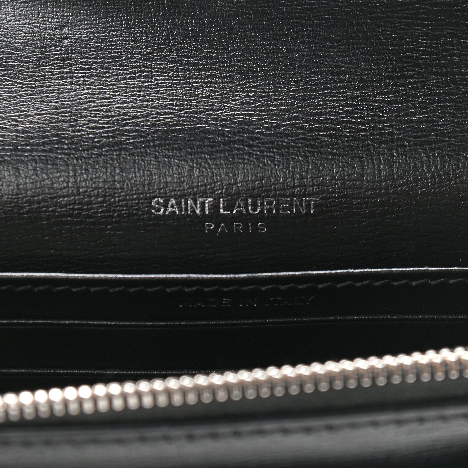 Saint Laurent Calfskin Monogram Sunset Chain Wallet Black 6 of 8
