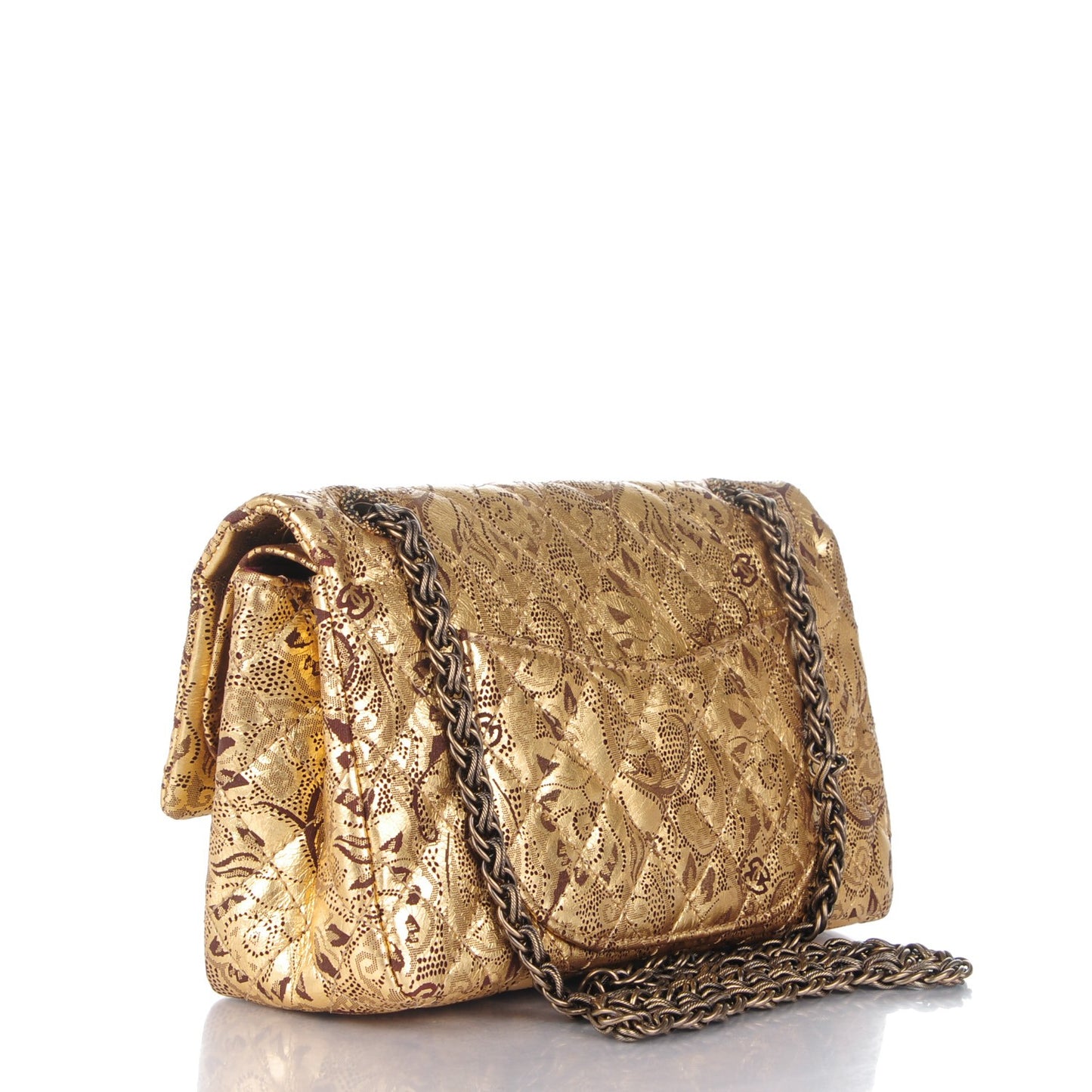 Buffalo Hand Painted Lace 2.55 Reissue 225 Flap Gold