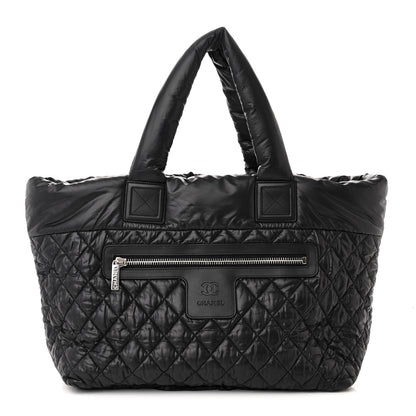 Chanel Nylon Quilted Large Coco Cocoon Tote Black 1 of 11