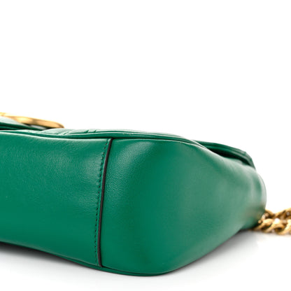 Gucci Calfskin Matelasse Small GG Marmont Shoulder Bag Emerald Green 10 of 14
