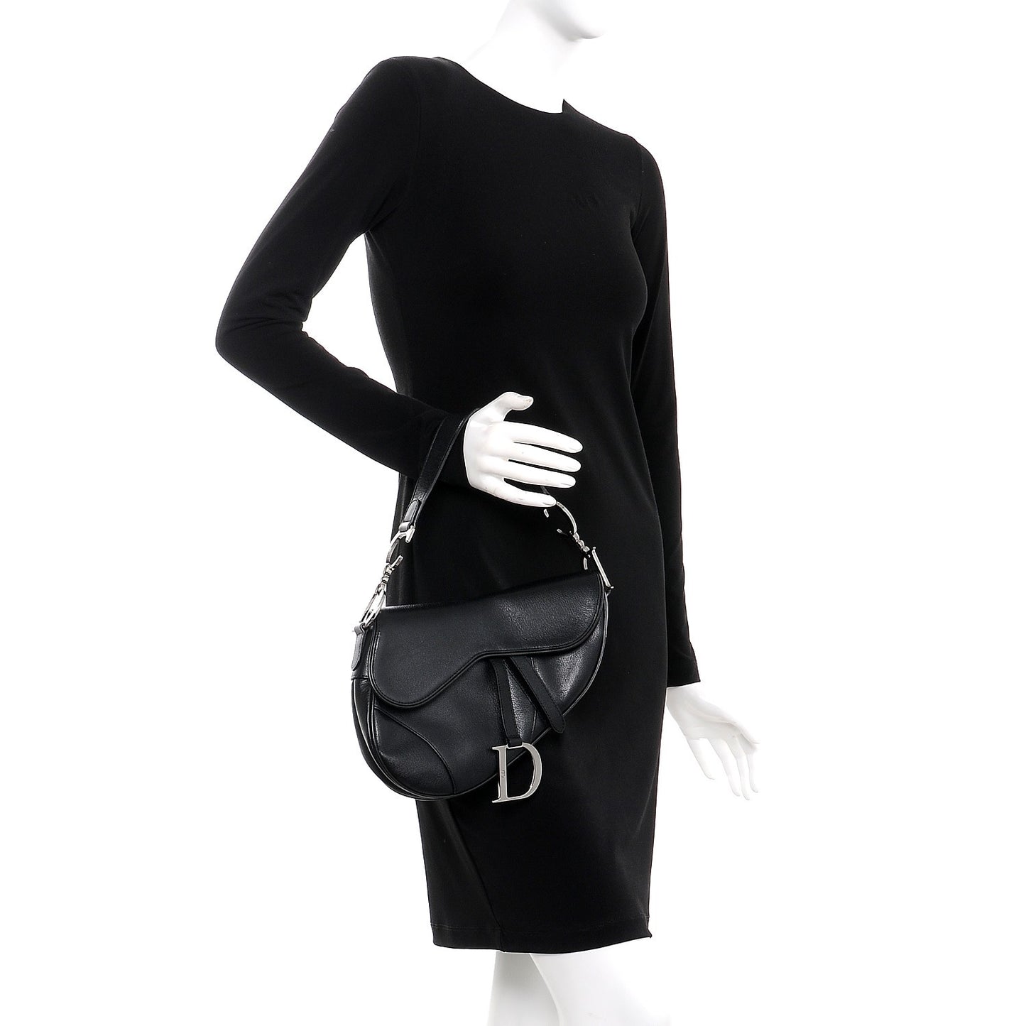 Calfskin Saddle Bag Black