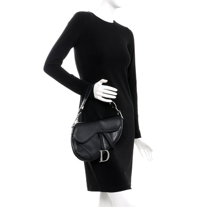 Christian Dior Calfskin Saddle Bag Black 2 of 9