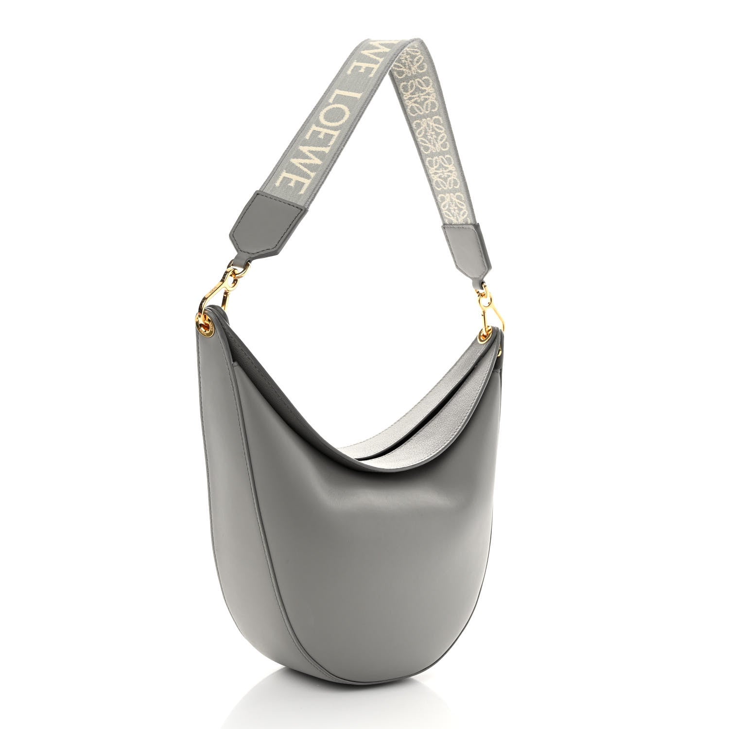 Loewe Satin Calfskin Jacquard Luna Bag Pearl Grey 3 of 11