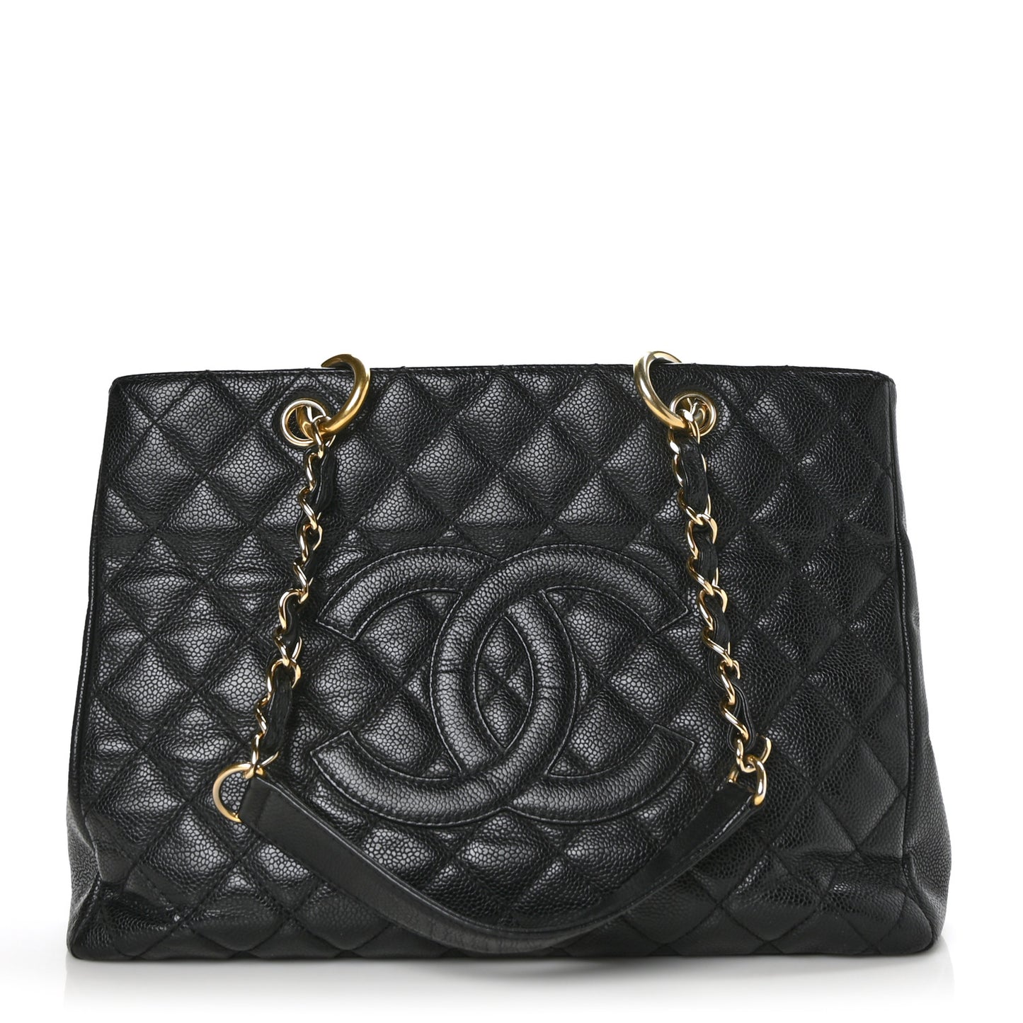 Caviar Quilted Grand Shopping Tote GST Black