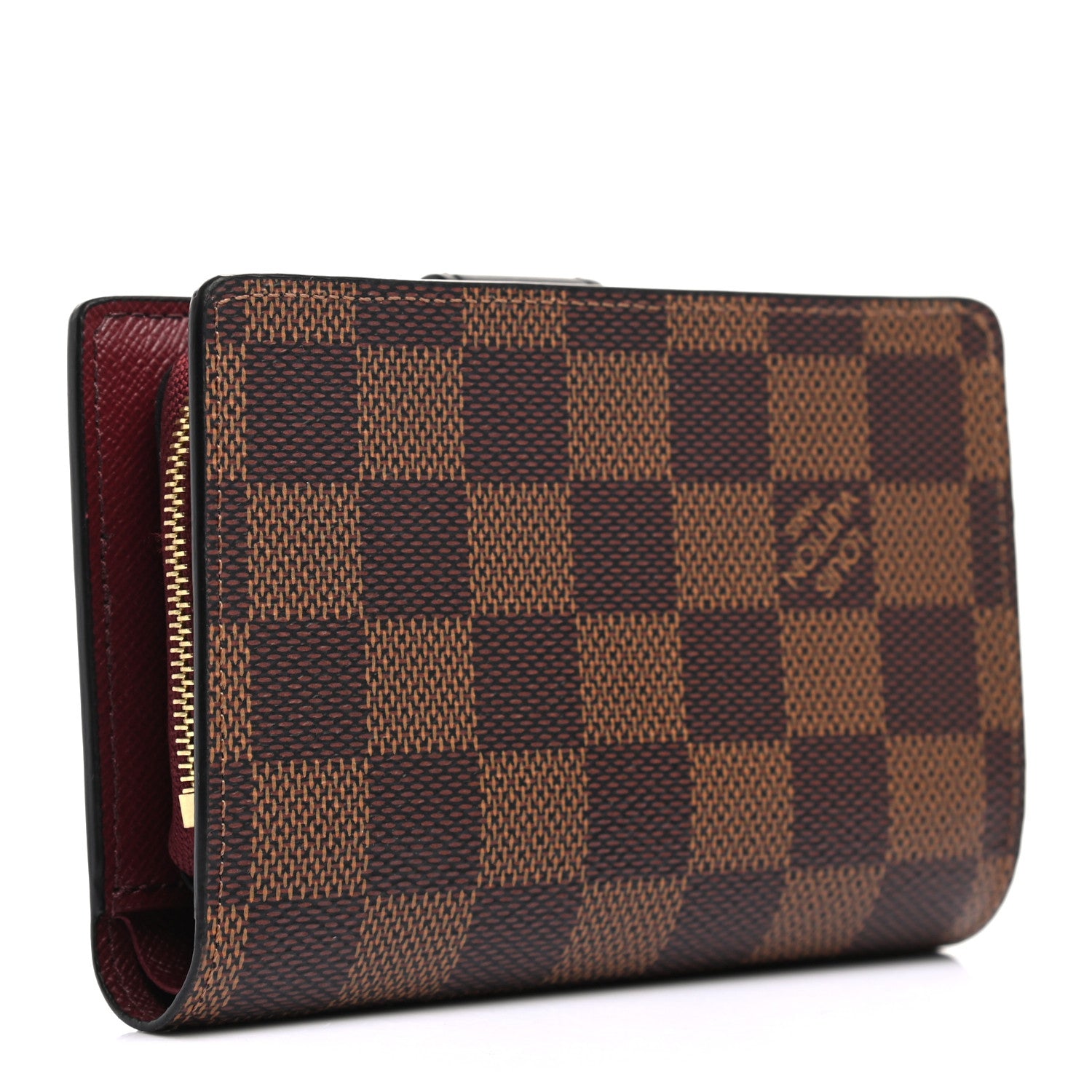 Louis Vuitton Damier Ebene Juliette Wallet Bordeaux Black 3 of 9