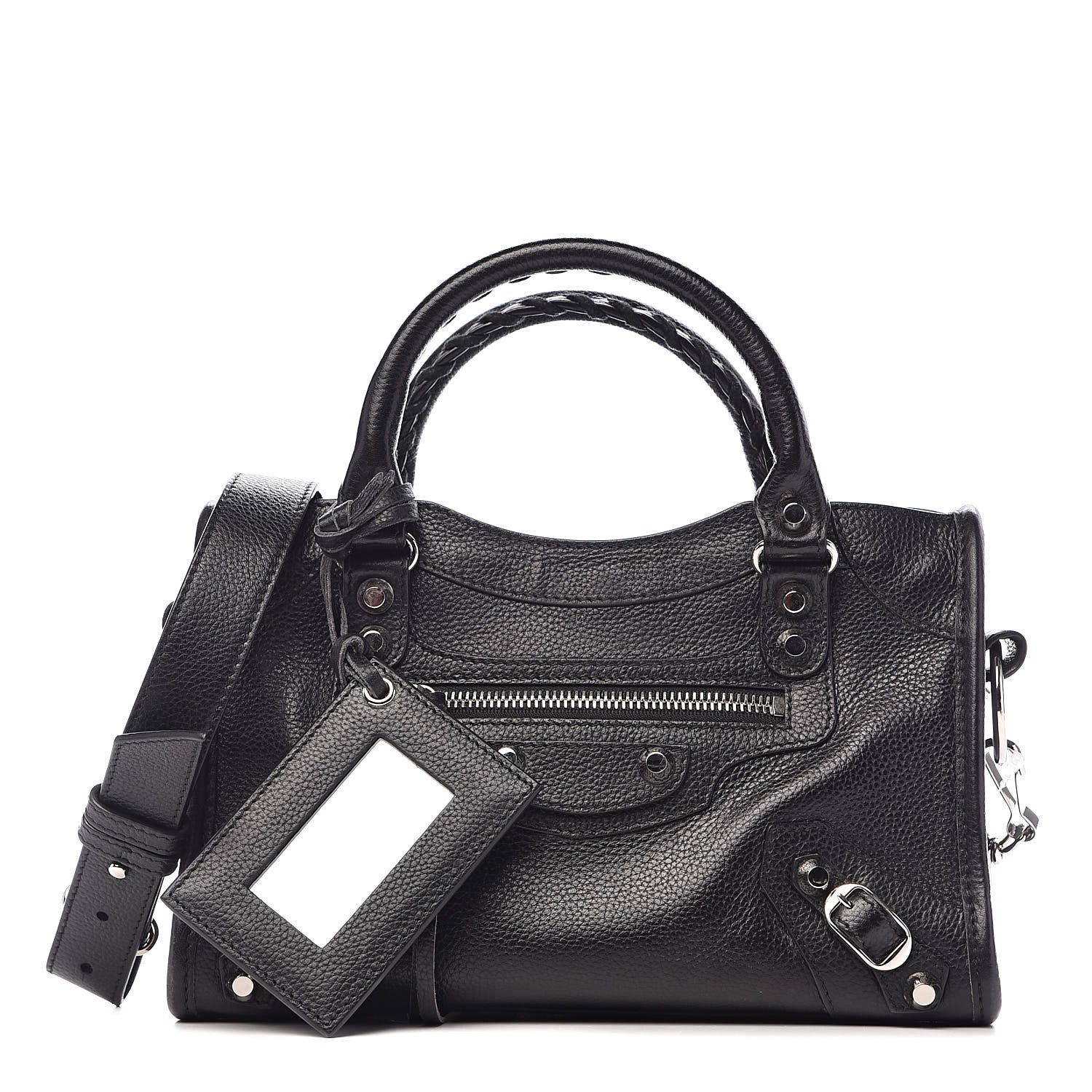 Balenciaga Grained Calfskin Classic Silver Hardware Mini City Black 1 of 10