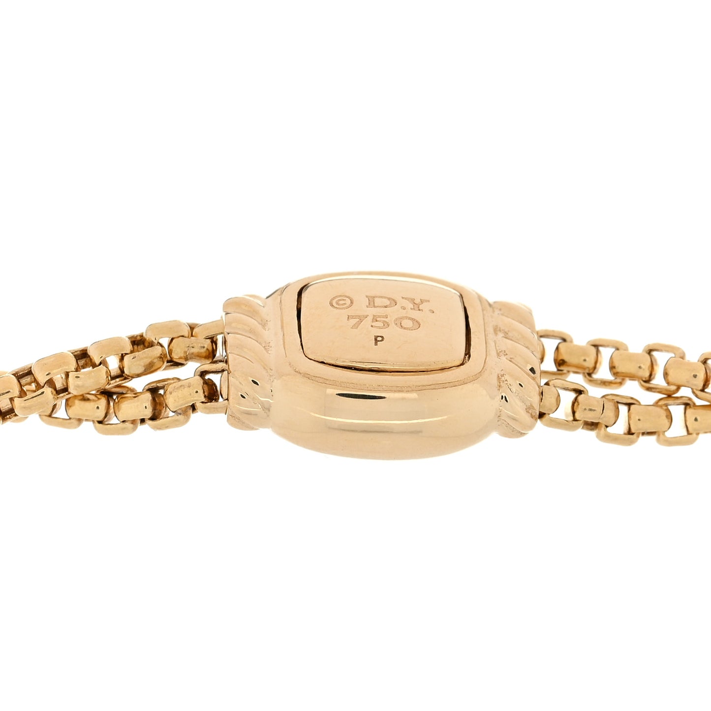18K Yellow Gold Diamond Petite Pave Cross Chain Bracelet