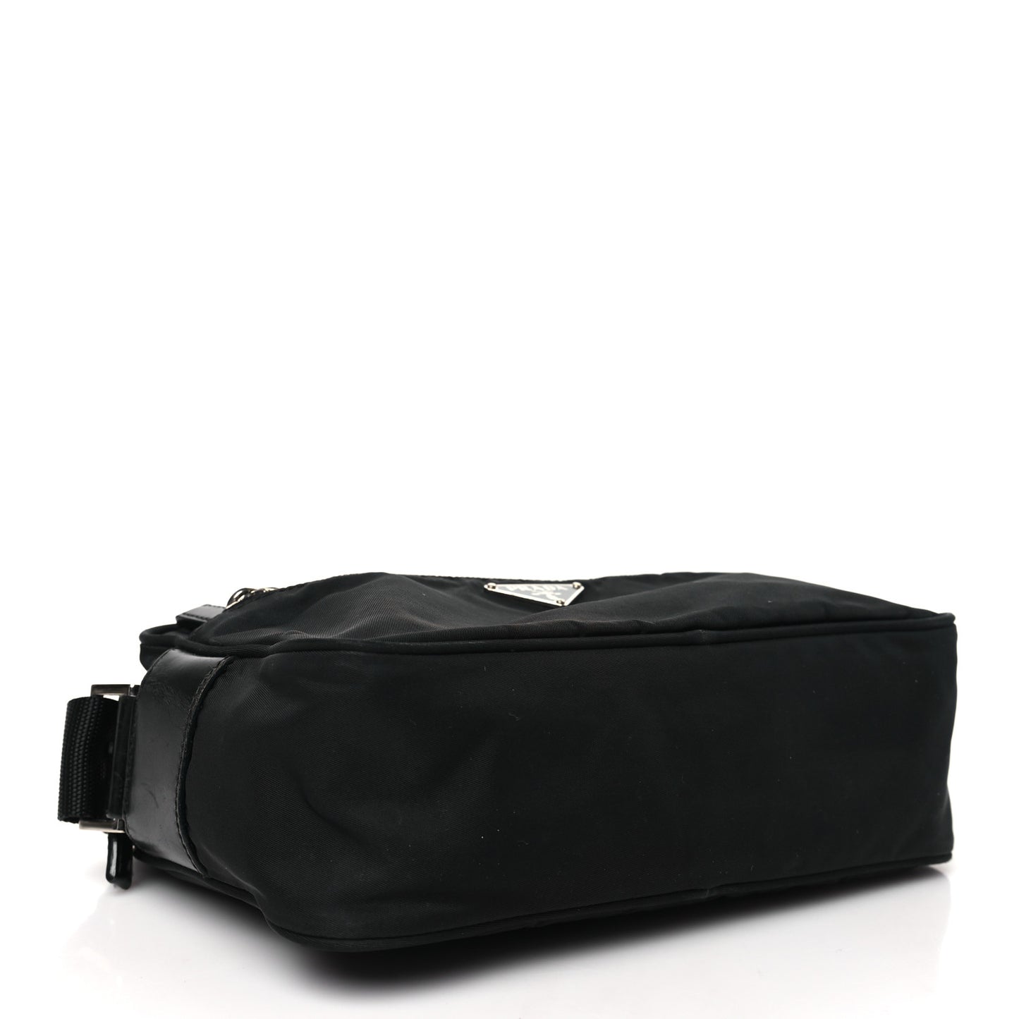 Nylon Tessuto Messenger Bag Black