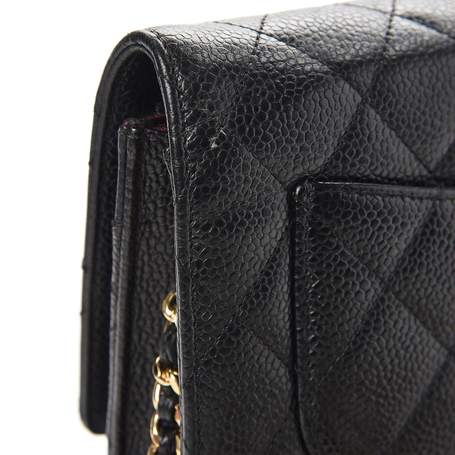 Chanel Caviar Quilted Wallet On Chain WOC Black 11 of 12