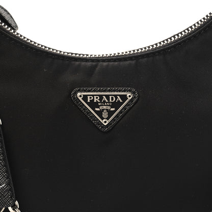 Prada Nylon Re-Edition 2005 Shoulder Bag Black 7 of 10