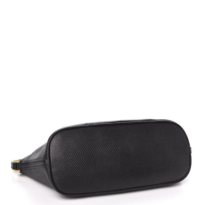 Gucci Calfskin Lizard Embossed Boat Pochette Black 4 of 10