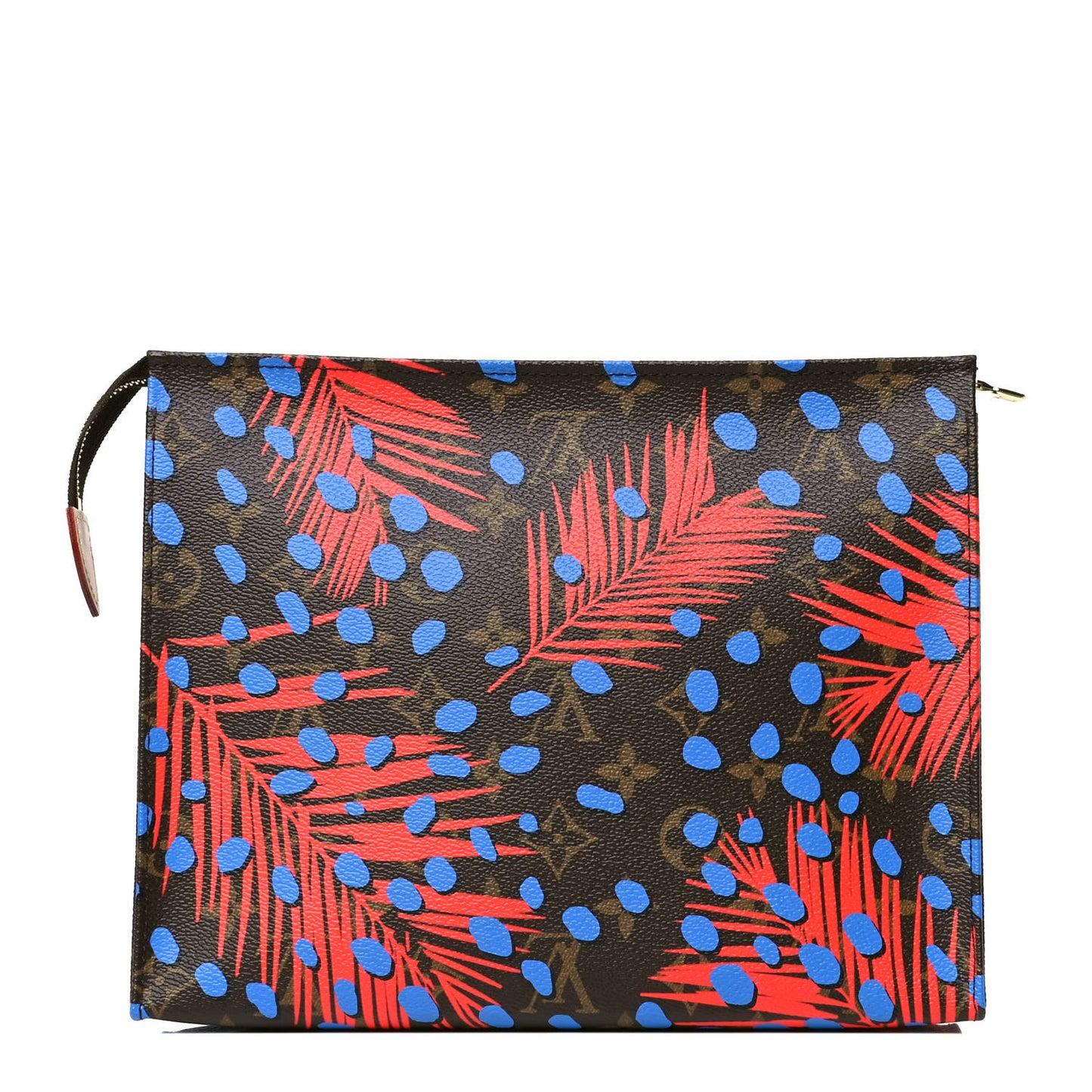 Monogram Jungle Dots Toiletry Pouch 26 Coquelicot Denim