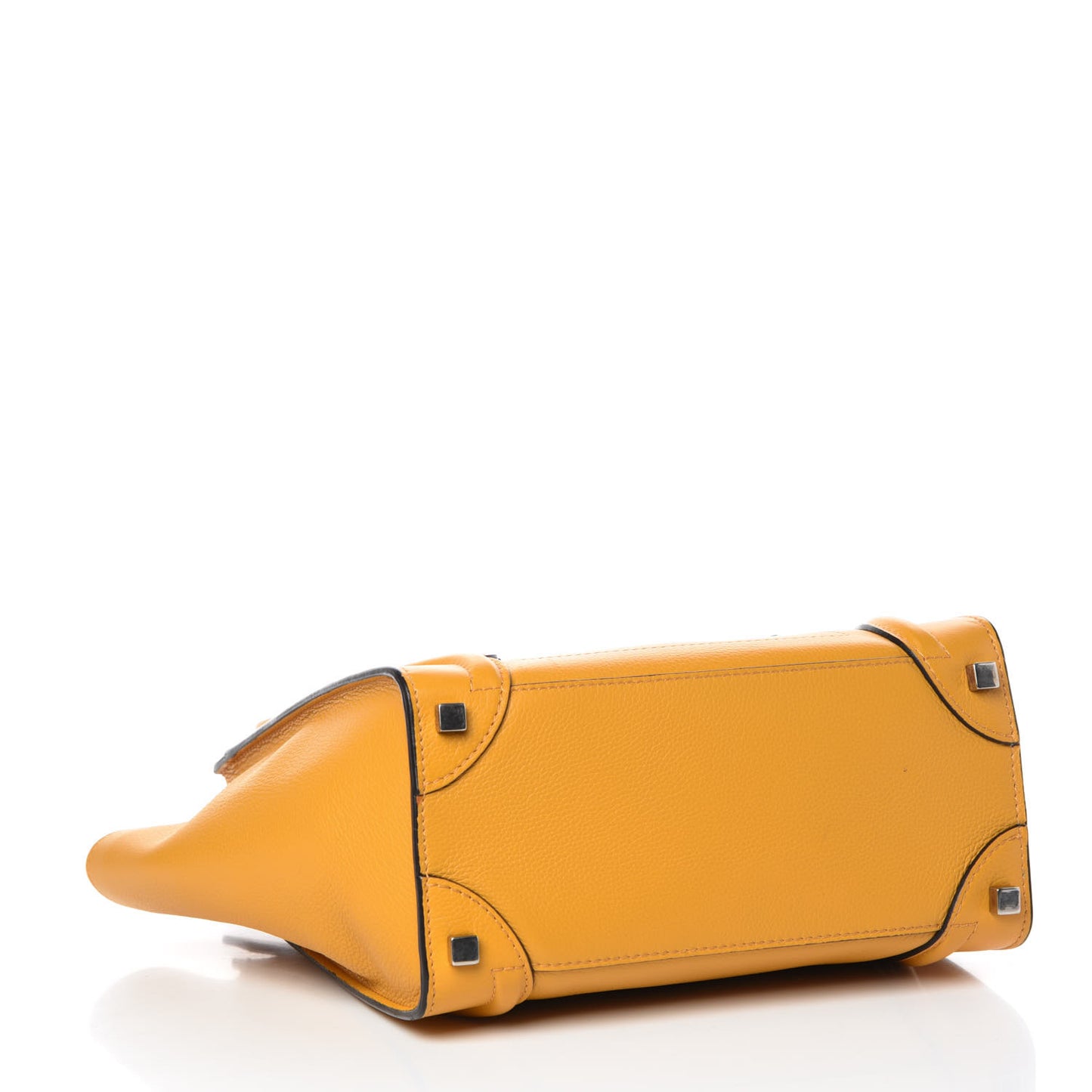 Drummed Calfskin Micro Luggage Ocre