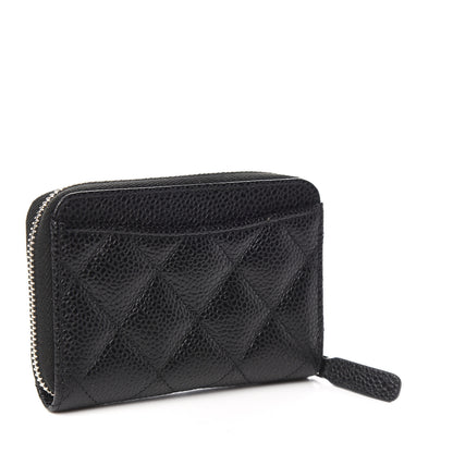 Chanel Caviar Quilted Zip Coin Purse Black 3 of 8