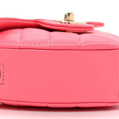 Chanel Lambskin Quilted CC In Love Heart Clutch With Chain Pink 10 of 11